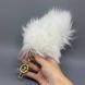 Анальная пробка с хвостиком 2,2 см LOCKINK SEVANDA White Bunny-Tail Anal Pear-shape Plug