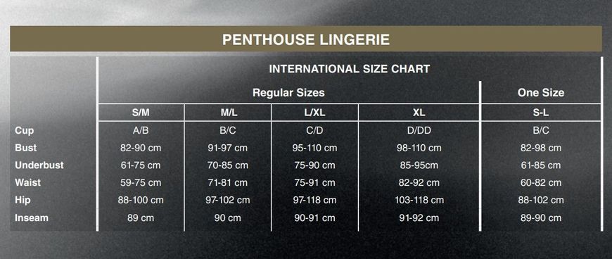 Комплект сорочка и трусики Penthouse Libido Boost Black S/M