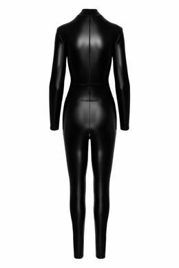 Бодистокинг Noir Handmade F319 Caged wetlook catsuit with zippers and ring S