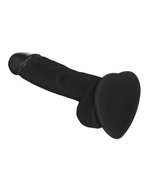 Реалістичний ділдо Strap-On-Me SOFT чорний S (17,1 см) - фото
