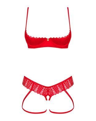 Еротичний комплект Obsessive Ingridia 2-pcs crotchless set XL/2XL - фото