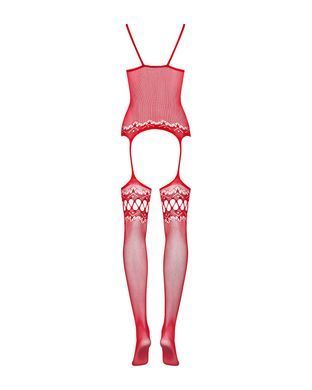 Бодістокінг Obsessive Bodystocking F214 red S/M/L - фото