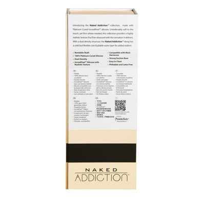 Фаллоимитатор ADDICTION Naked 9” Dual Density Bendable Vanilla 22,8 см - фото