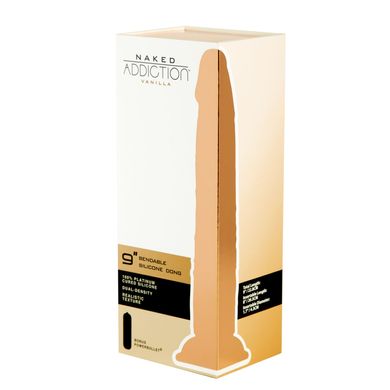 Фаллоимитатор ADDICTION Naked 9” Dual Density Bendable Vanilla 22,8 см - фото