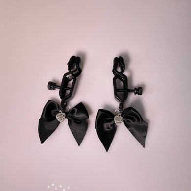 Затискачі для сосків Art of Sex Nipple clamps Black Bow - фото