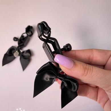 Зажимы для сосков Art of Sex Nipple clamps Black Bow - фото
