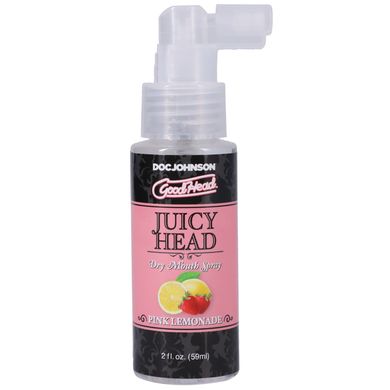 Doc Johnson GoodHead JUICY HEAD DRY MOUTH SPRAY - спрей для мінету рожевий лимонад (59 мл) - фото