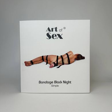 БДСМ ремені для бондажу Art of Sex - BDSM Bondage Black Night Simple - фото