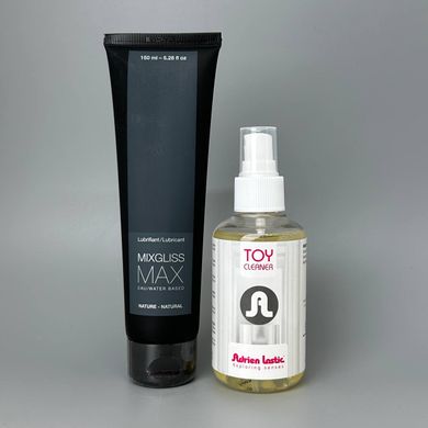 Набор: анально-вагинальная смазка MixGliss MAX Nature (150 мл) + спрей дезинфектор Adrien Lastic (150 мл)