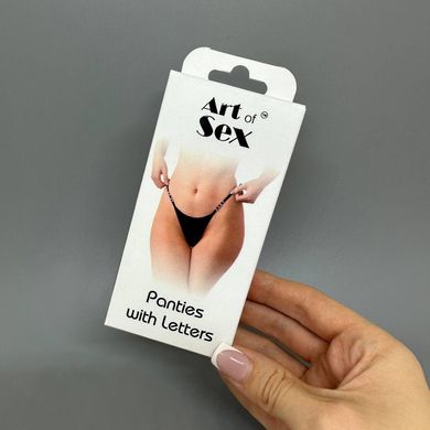 Сексуальные трусики черные с надписью Art of Sex - Sexy Baby XS-XXL