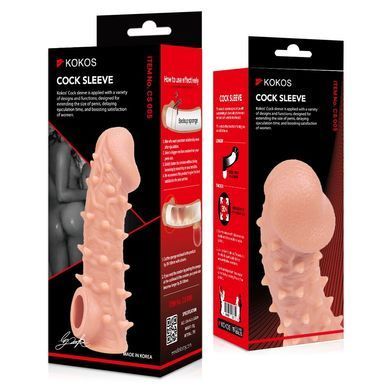 Насадка на член с отверстием для мошонки Kokos Cock Sleeve CS 005-L - фото