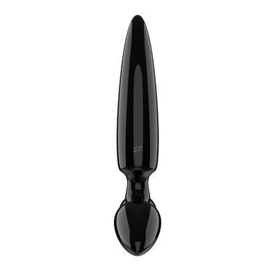 Тристоронній скляний дилдо Satisfyer Triple Crystal 1 Black - фото