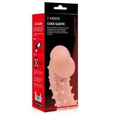 Насадка на член с отверстием для мошонки Kokos Cock Sleeve CS 005-L - фото