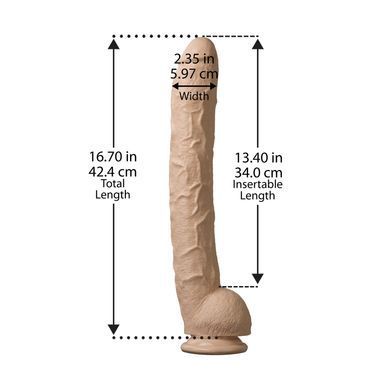 Фаллоимитатор Doc Johnson Dick Rambone Cock White (дл. 42см; диам.6см) - фото