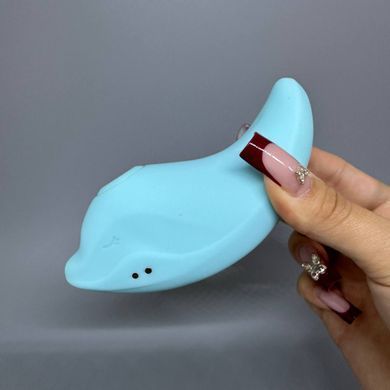 KissToy CuteVibe Heidi - вакуумний вібратор-дельфін Blue - фото