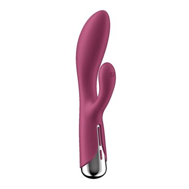 Satisfyer Spinning Rabbit 1 Red - вібратор кролик з ротацією - фото