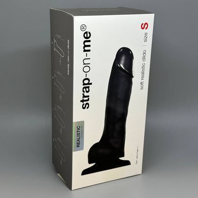 Реалістичний ділдо Strap-On-Me SOFT чорний S (17,1 см) - фото