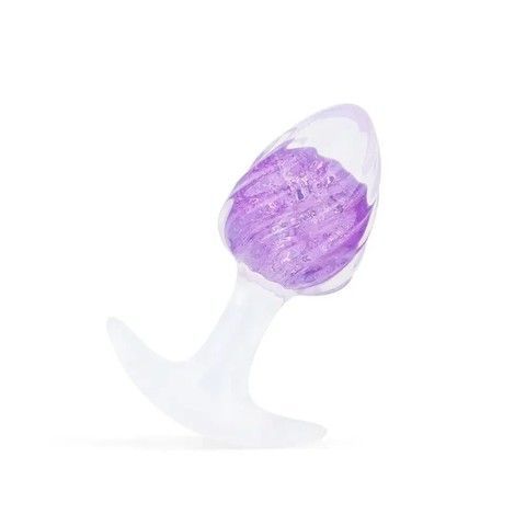 Анальна пробка Liebe Seele Icecream-shaped Crystal Anal Plug Purple Small 3,2 см фіолетова - фото