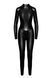 Бодистокинг Noir Handmade F319 Caged wetlook catsuit with zippers and ring S