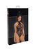 Боді Noir Handmade F314 Ego flocked mesh halter bodysuit S