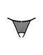 Трусики Obsessive Celia Noir crotchless thong XS/S чорні