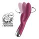 Satisfyer Spinning Rabbit 1 Red - вибратор кролик с ротацией - фото товара