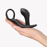Анальная пробка с эрекционным кольцом Fun Factory Bootie Ring Black 2,8 см черная (мятая упаковка) - фото