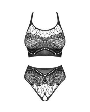 Комплект Obsessive K103 top & panties S/M/L черный - фото