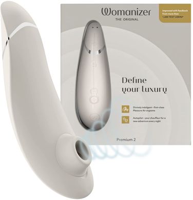 Womanizer Premium 2 - вакуумный стимулятор клитора Gray - фото