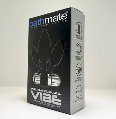 Анальні вібропробки Bathmate Anal Training Plugs VIBE 2,5; 3,1; 3,8 см - фото