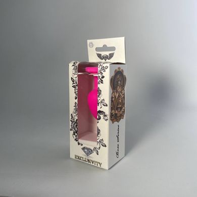 Анальная пробка розовая со стразом Boss (2,7 см) - фото