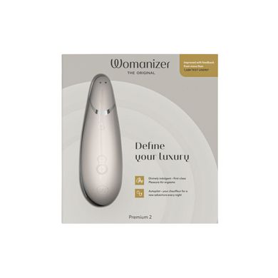Womanizer Premium 2 - вакуумний стимулятор клітора Gray - фото
