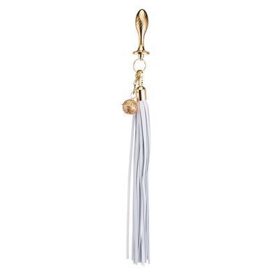 Анальна пробка-хвіст поні LOCKINK SEVANDA White Pony-Tail 3,7 см Anal Pear-shape Plug