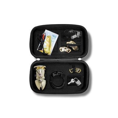Пластиковый пояс верности для мужчин Mystim Pubic Enemy No 1 Gold Edition, Золотой