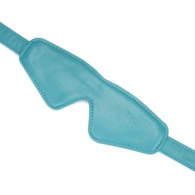 Маска на очі Liebe Seele Blue Lamb Leather Blindfold with Velvet Lining