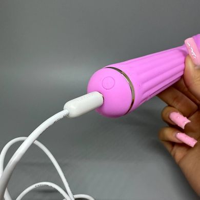 Вибратор с 4 насадками Otouch Magic Stick S1 Plus Pink розовый - фото