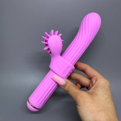 Вибратор с 4 насадками Otouch Magic Stick S1 Plus Pink розовый - фото