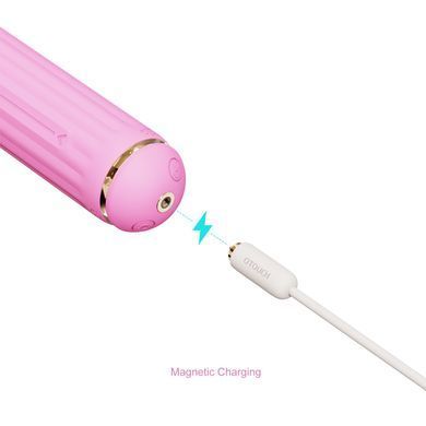 Вибратор с 4 насадками Otouch Magic Stick S1 Plus Pink розовый - фото