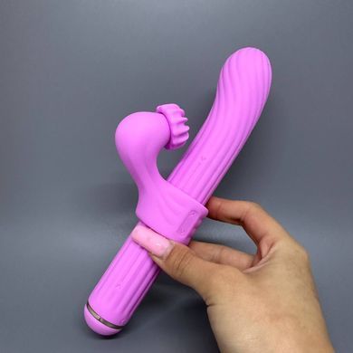 Вибратор с 4 насадками Otouch Magic Stick S1 Plus Pink розовый - фото