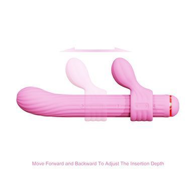 Вибратор с 4 насадками Otouch Magic Stick S1 Plus Pink розовый - фото