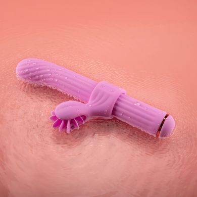 Вибратор с 4 насадками Otouch Magic Stick S1 Plus Pink розовый - фото