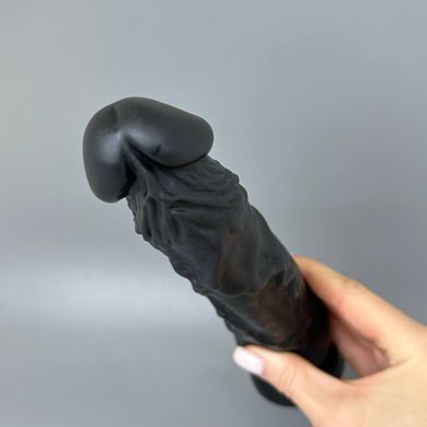 Довгий чорний фалоімітатор Real Body Real Justin (21,5 см) - фото