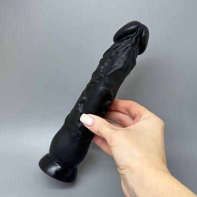 Довгий чорний фалоімітатор Real Body Real Justin (21,5 см) - фото