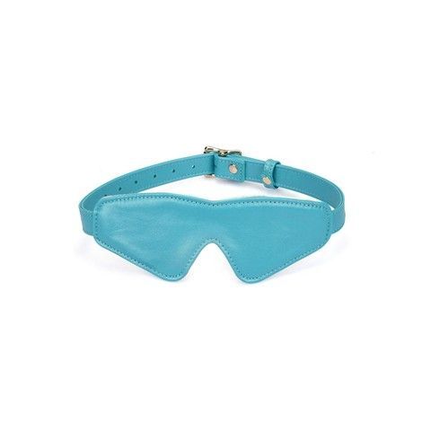 Маска на очі Liebe Seele Blue Lamb Leather Blindfold with Velvet Lining