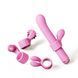 Вибратор с 4 насадками Otouch Magic Stick S1 Plus Pink розовый - фото товара