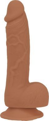 Фалоімітатор ADDICTION Steven 7.5" Silicone Dong Caramel (19 см) - фото