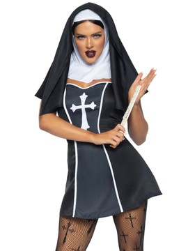 Еротичний костюм монахині Leg Avenue Naughty Nun XS