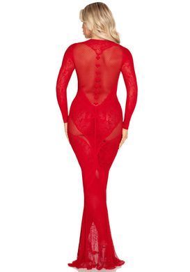 Сукня Leg Avenue Lace and Net Bodycon Gown One Size Red