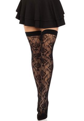 Панхохи Leg Avenue Wild rose net thigh highs One Size - фото