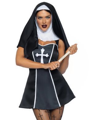 Еротичний костюм монахині Leg Avenue Naughty Nun XS
